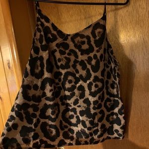 Leopard crop top